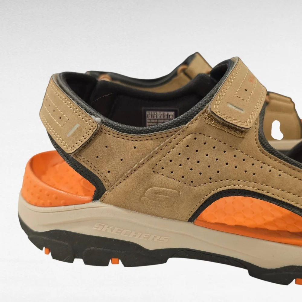 Skechers Men's Tresmen Garo Sandals Relaxed Fit Luxe Foam 204105 Tan Size 13